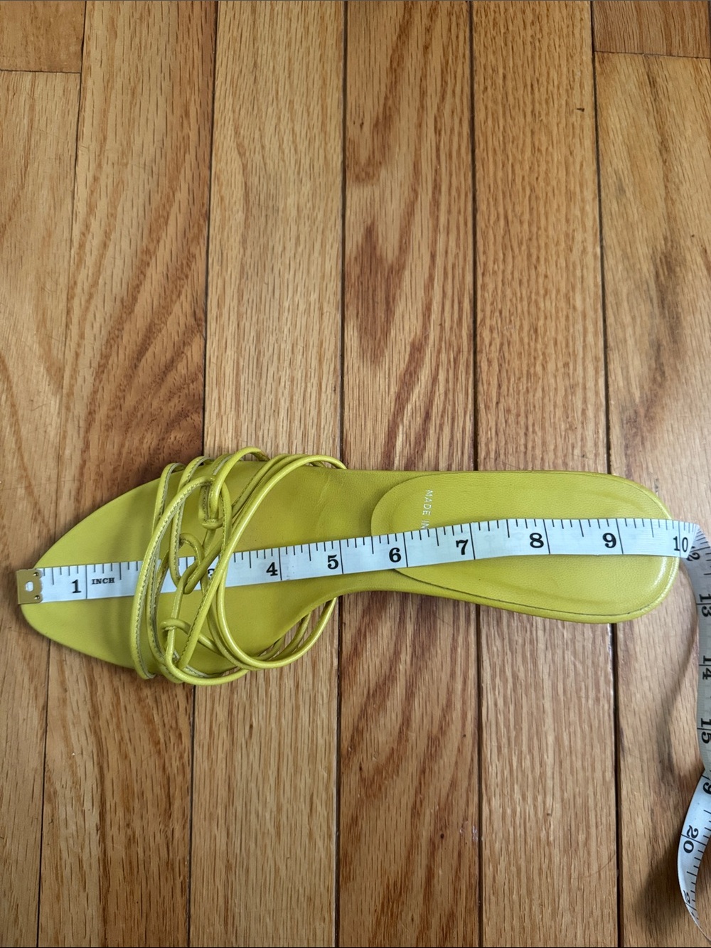 Jil Sander Strappy Leather Kitten Heels in Box - yellow - Picture 7 of 7
